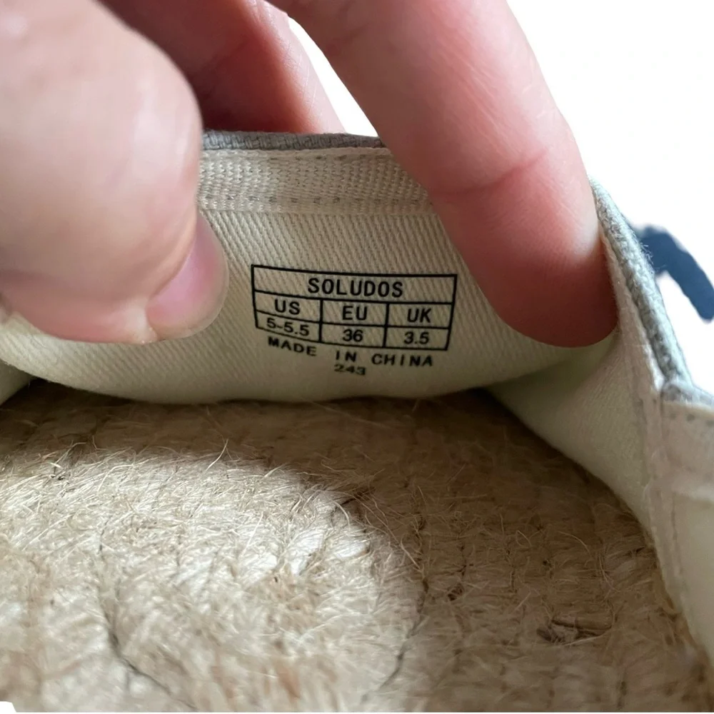 Soludos Dali Espadrilles in Chambray Size 5